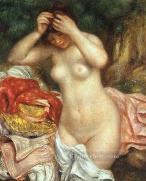 Pierre Auguste Renoir Painting - Bather Arranging her Hair Pierre Auguste Renoir